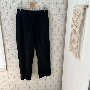 J. Crew Drapey viscose-blend twill pant black